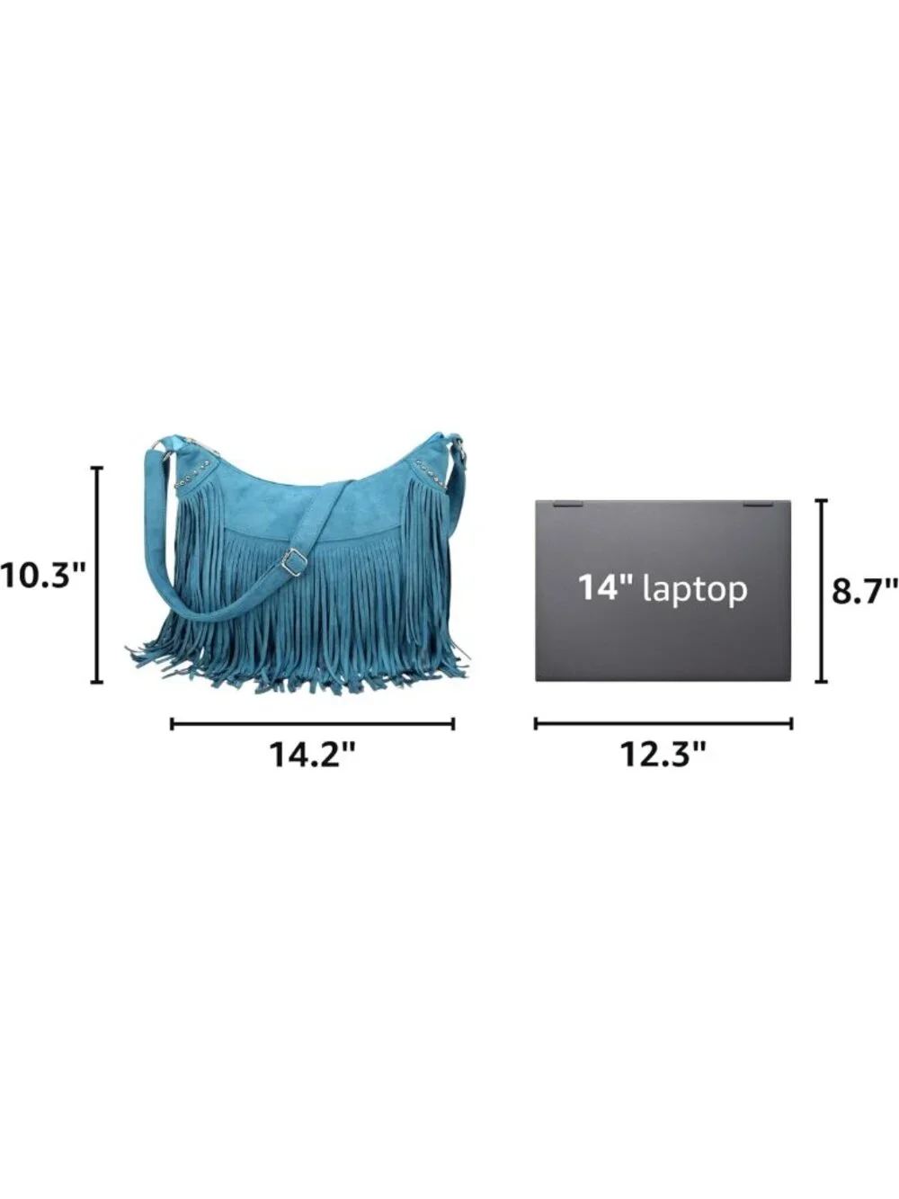 Vintage Suede Fringe Hobo Bag | Hippie Crossbody Purse with Tassels for Women